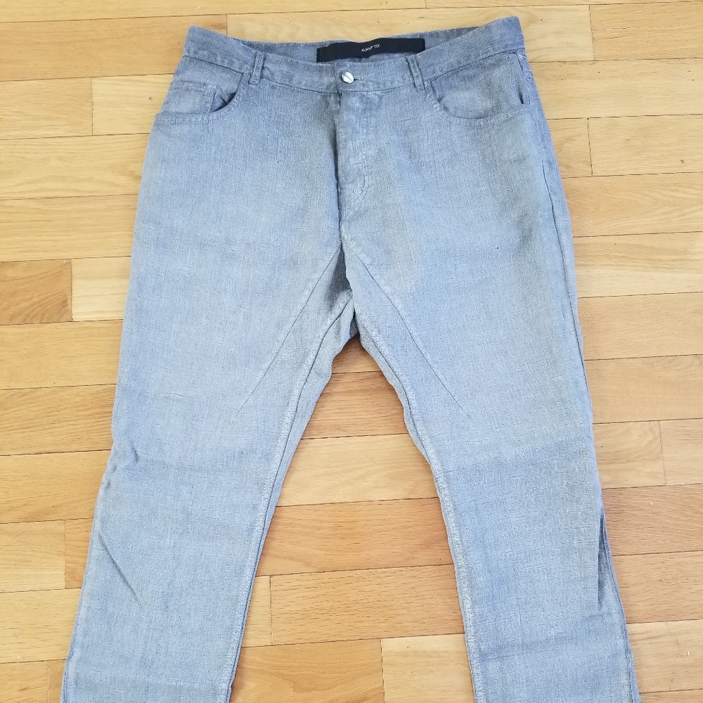 Avant Toi Grey Linen Pants